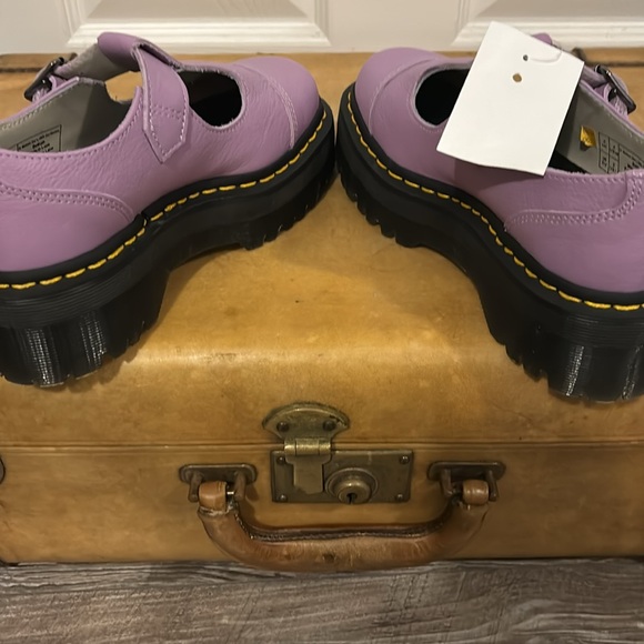 DR. MARTENS Leather Lilac Platform Mary Jane’s NWT US 5 - Picture 6 of 9